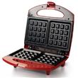 WAFFLERA ELÉCTRICA KEN BROWN SW-282 750 W ROJA Y ACERO INOXIDABLE