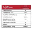 TERMOTANQUE RHEEM TPG080GNRH 80 LTS SUPERIOR PIE GAS BLANCO

