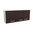 ALACENA MUEBLE DE COCINA MOSCONI EXPRESS 120 CM MELAMINA COLOR BLANCO FRENTE CHOCOLATE
