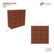 CÓMODA CAJONERO MOSCONI NATURE 4 CAJONES MELAMINA 80966 COLOR BLANCO
