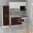 DESPENSERO MULTIUSO MUEBLE DE COCINA 180 CM MOSCONI 56344 COLOR BLANCO FRENTE CHOCOLATE