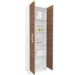 DESPENSERO MULTIUSO MUEBLE DE COCINA 180 CM MOSCONI 10194 COLOR BLANCO FRENTE CARVALHO MEZZO
