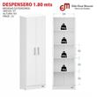 DESPENSERO MULTIUSO MUEBLE DE COCINA 180 CM MOSCONI 10194 COLOR BLANCO FRENTE CARVALHO MEZZO
