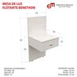MESA DE LUZ MOSCONI FLOTANTE CON PANEL MESITA DORMITORIO MELAMINA 56665 COLOR WENGUE
