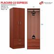 ROPERO PLACARD 2 PUERTAS MOSCONI EXPRESS 2 CAJONES 55981 COLOR CAOBA
