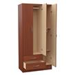 PLACARD MOSCONI 3 PUERTAS 2 CAJONES BLANCO INTERIOR SIN PINTAR 56147 COLOR CAOBA
