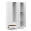 ROPERO PLACARD MOSCONI 4 PUERTAS BLANCO EXPRESS 2 CAJONES 55955 COLOR BLANCO
