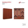 ROPERO PLACARD 6 PUERTAS MOSCONI EXPRESS 2 CAJONES 55985 COLOR CAOBA