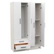 PLACARD ROPERO 4 PUERTAS MELAMINA DAKAR MOSCONI 56957 COLOR VENEZIA/BLANCO