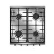 COCINA SAHO KUMA 18090 MULTIGAS INDUSTRIAL 55 CM 4 HORNALLAS AC INOX PUERTA VIDRIO
