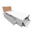 COLCHON EN CAJA + BOX DE MADERA MOSCONI 1 PLAZA 57090 COLCHON DREAM ON CON BOX BENETHON COLOR BLANCO