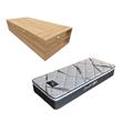 COLCHON EN CAJA + BOX DE MADERA MOSCONI 1 PLAZA 57092 COLCHON DREAM ON CON BOX BENETHON COLOR BAMBU