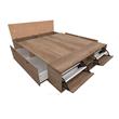 COLCHON EN CAJA + BOX DE MADERA MOSCONI 2 PLAZAS 57095 COLCHON DREAM ON CON BOX BENETHON COLOR GREI