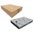 COLCHON EN CAJA + BOX DE MADERA MOSCONI 2 PLAZAS 57096 COLCHON DREAM ON CON BOX BENETHON COLOR BAMBU