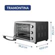 HORNO ELECTRICO TRAMONTINA SILVER COOK 55 LTS HEG 2000 WTS CONVECCION PLATA
