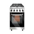 COCINA SAHO 510 KUMA 18098 PUERTA VIDRIO 4 HORNALLAS ACERO INOX