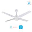 VENTILADOR DE TECHO LILIANA VTHB114 LUZ 4 ASPAS METAL 5 VELOCIDADES BLANCO