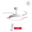 VENTILADOR DE TECHO LILIANA VTHB603R 42 PULGADAS 4 PALAS RETRACTILES LUZ CONTROL REMOTO BLANCO