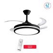 VENTILADOR DE TECHO LILIANA VTHN603R 42 PULGADAS 4 PALAS RETRACTILES LUZ CONTROL REMOTO NEGRO