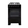COCINA PEABODY 50 CM MULTIGAS ACERO INOX MESADA PUERTA VIDRIO COLOR NEGRA