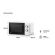 MICROONDAS ROTATIVO PHILCO MPHRW-20UAN 20 LITROS BLANCO PANEL MANUAL