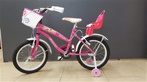 BICICLETA PARA NIÑA ALLEGRA ROD 16 ROSA Y BLANCA
