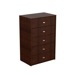 CHIFONIER 5 CAJONES CAJONERA MILENIAL MELAMINA MOSCONI 56729 COLOR WENGUE
