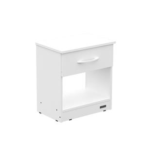 MESA DE LUZ 1 CAJÓN BLANCA MOSCONI SUPER EXPRESS JUVENIL 56152 COLOR BLANCO
