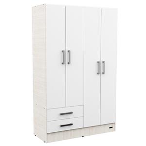 PLACARD ROPERO 4 PUERTAS MELAMINA DAKAR MOSCONI 56957 COLOR VENEZIA/BLANCO