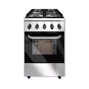 COCINA SAHO KUMA 18090 MULTIGAS INDUSTRIAL 55 CM 4 HORNALLAS AC INOX PUERTA VIDRIO
