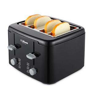 TOSTADORA LILANA AT924 MULTISLICE 4 PANES 7 NIVELES 1750 WTS GUARCABLE NEGRA
