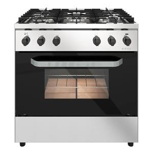 COCINA SAHO KUMA 18069 820 5 HORNALLAS PUERTA VIDRIO FUNDICION ACERO INOX
