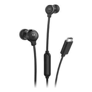 AURICULARES MOTOROLA MOTO EARBUDS 3C-S CON CABLE MIC USB TIPO C NEGRO