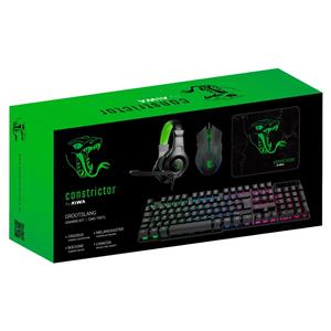 COMBO GAMER AIWA CMC-1001L CONSTRICTOR GROOTSLANG MOUSE TECLADO AURICULARES MOUSEPAD
