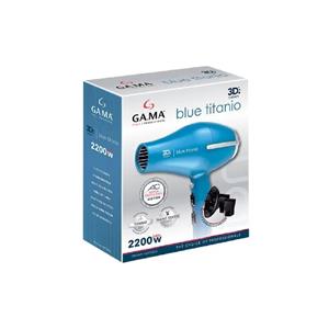SECADOR DE PELO GAMA BLUE TITANIO TEMPO COMPACTO 3D 2200 WTS AZUL
