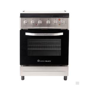 COCINA ELECTRICA KANJI BLACK KJH-EKXL01V 60 X 50 CM 4 ANAFES HORNO 1500 WTS LUZ ACERO INOX