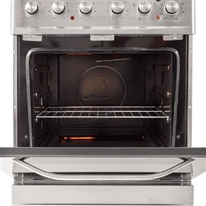 COCINA ELECTRICA KANJI BLACK KJH-EKXL01V 60 X 50 CM 4 ANAFES HORNO 1500 WTS LUZ ACERO INOX