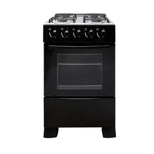 COCINA PEABODY 50 CM MULTIGAS ACERO INOX MESADA PUERTA VIDRIO COLOR NEGRA