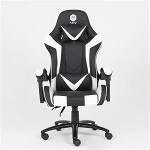 SILLON GAMER KANJI KJ700 GIRATORIA RECLINABLE 135 GRADOS NEGRO BLANCO