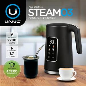 PAVA ELECTRICA UNNIC KETTLE03 1.7 LTS SELECTOR TEMPERATURA TACTIL LED BLANCO
