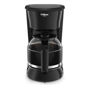 CAFETERA DE FILTRO LILIANA COFI AC947 6 POCILLOS JARRA DE VIDRIO NEGRA