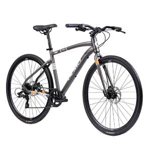 BICICLETA MOUNTAIN BIKE OLMO S-10 STRAAT RODADO TALLE S 29 ALUMINIO 8 VELOCIDADES GRIS Y NARANJA