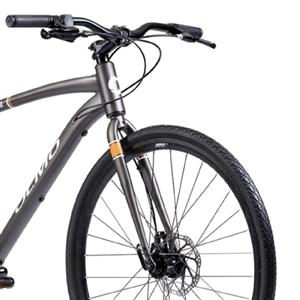 BICICLETA MOUNTAIN BIKE OLMO S-10 STRAAT RODADO TALLE S 29 ALUMINIO 8 VELOCIDADES GRIS Y NARANJA