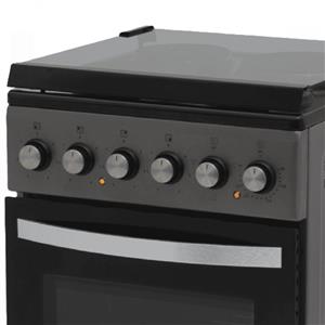 COCINA ELECTRICA KANJI KHJ-EKG001V 50 CM 4 HORNALLAS Y HORNO GRIS