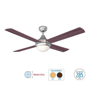 VENTILADOR DE TECHO LILIANA VTHM-314 4 PALAS DE MADERA PLAFÓN DE LUZ 80 W