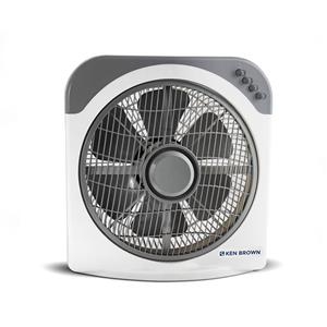 VENTILADOR TURBO KEN BROWN KB-12N 12 PULGADAS GIRATORIO 40W BLANCO GRIS