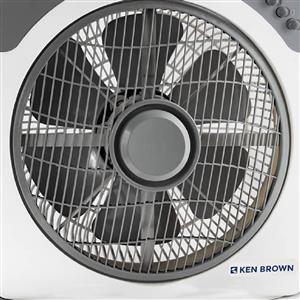 VENTILADOR TURBO KEN BROWN KB-12N 12 PULGADAS GIRATORIO 40W BLANCO GRIS